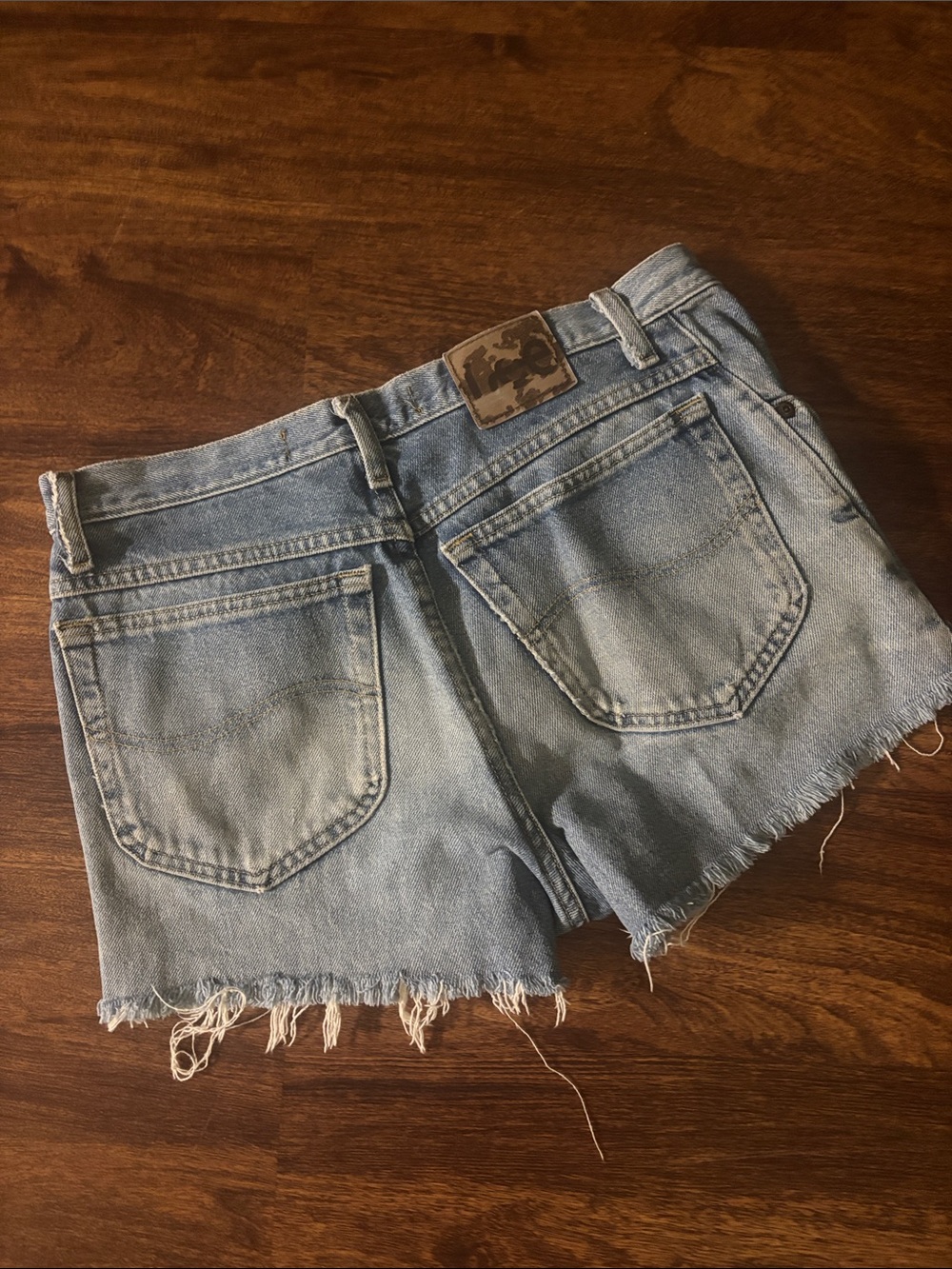 Light Blue Denim Cutoff Shorts - Women's